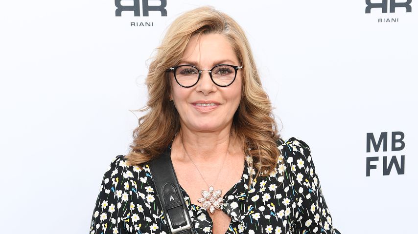 Maren Gilzer bei der Show von Riani auf der Berliner Fashion Week im Juli 2018