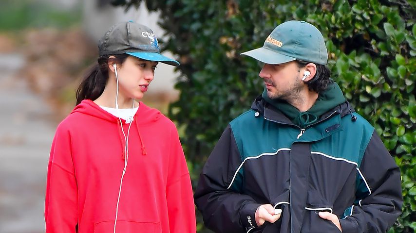Margaret Qualley und Shia LaBeouf im Dezember 2020