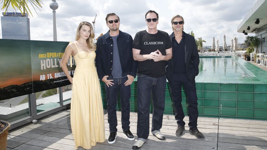Margot Robbie, Leonardo DiCaprio, Quentin Tarantino und Brad Pitt in Berlin, August 2019
