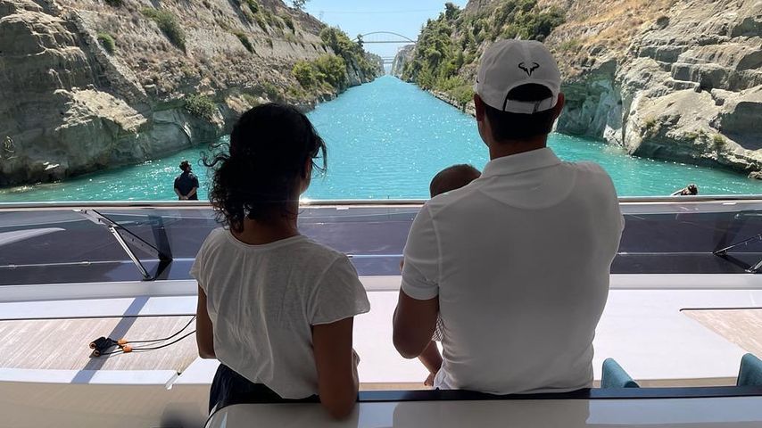 María Francisca Perelló und Rafael Nadal mit ihrem Baby