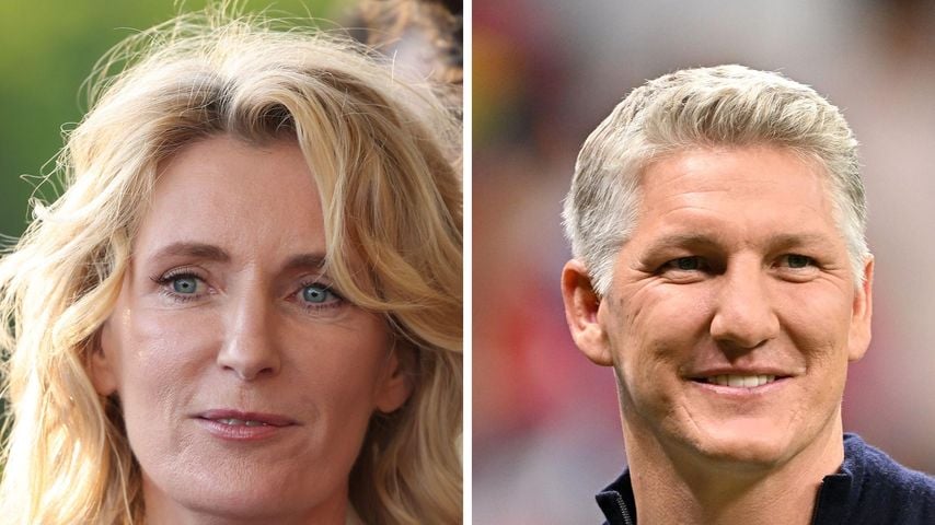 Maria Furtwängler und Basti Schweinsteiger lachen gemeinsam