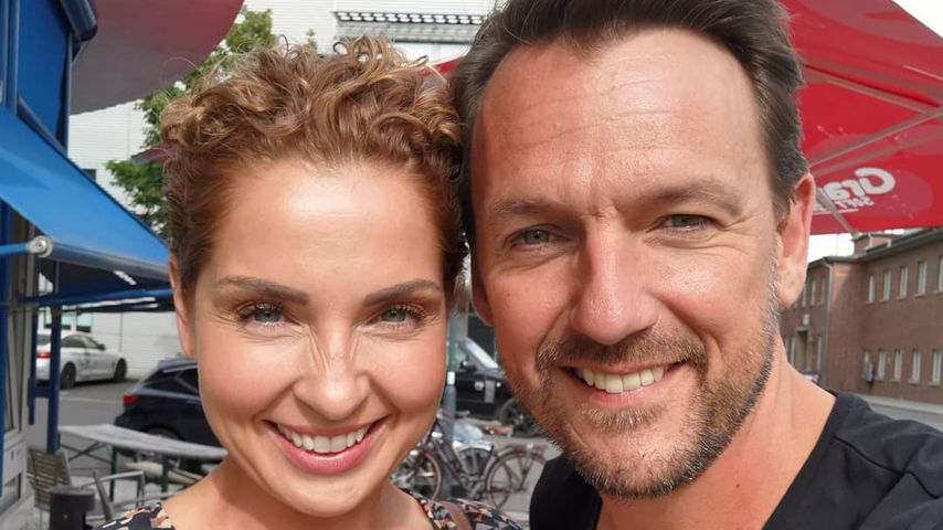 Maria Wedig und Nils Schulz am GZSZ-Set
