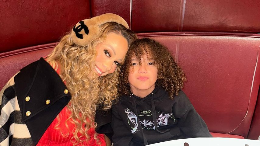 Mariah Carey mit ihrem Sohn Moroccan am Valentinstag 2024