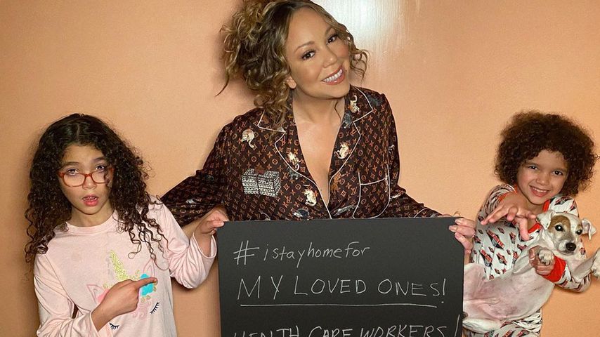 Mariah Carey mit ihren Kindern Monroe und Moroccan