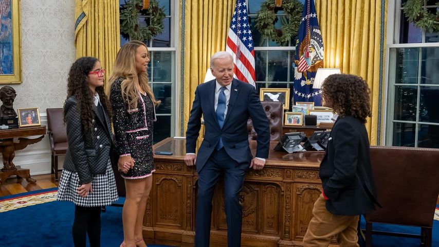 Mariah Carey und ihre Kinder waren zu Besuch bei Joe Biden
