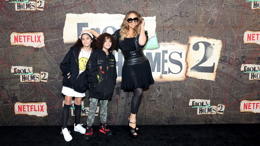 Mariah Carey mit ihren Kindern Moroccan und Monroe Cannon bei der "Enola Holmes 2"-Premiere