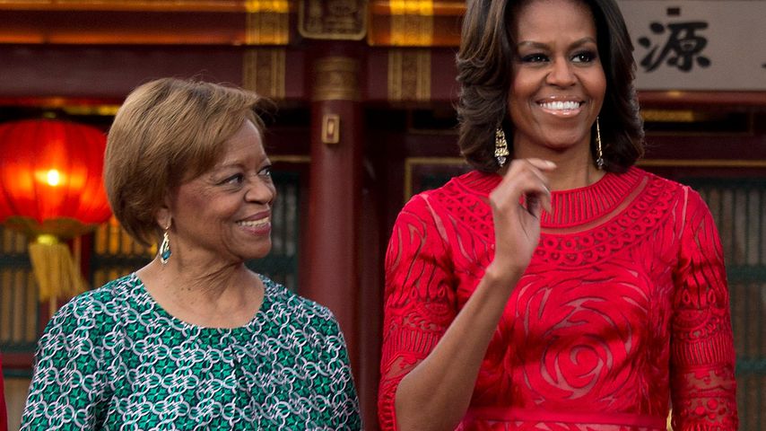 Michelle Obama mit ihrer Mutter Marian Robinson in Peking