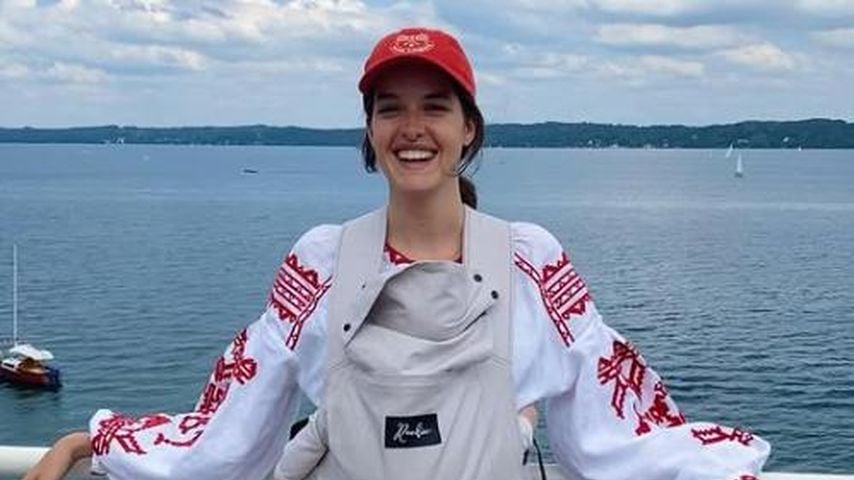 Marie Nasemann mit ihrem Baby