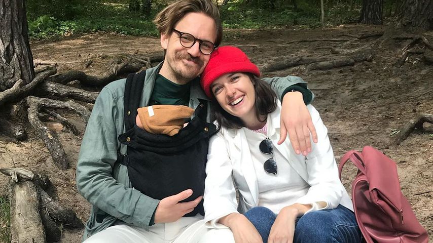 Marie Nasemann mit ihrem Freund und ihrem Sohn