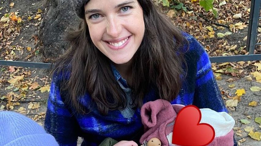Marie Nasemann mit ihren beiden Kindern im Oktober 2021
