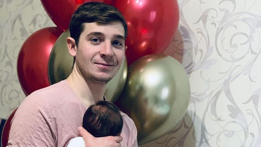 Marina Balmashevas Ehemann Vladimir Shavyrin mit Töchterchen Olga