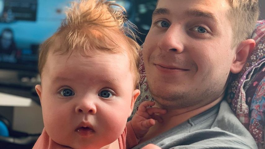 Marina Balmashevas Partner mit ihrem gemeinsamen Baby