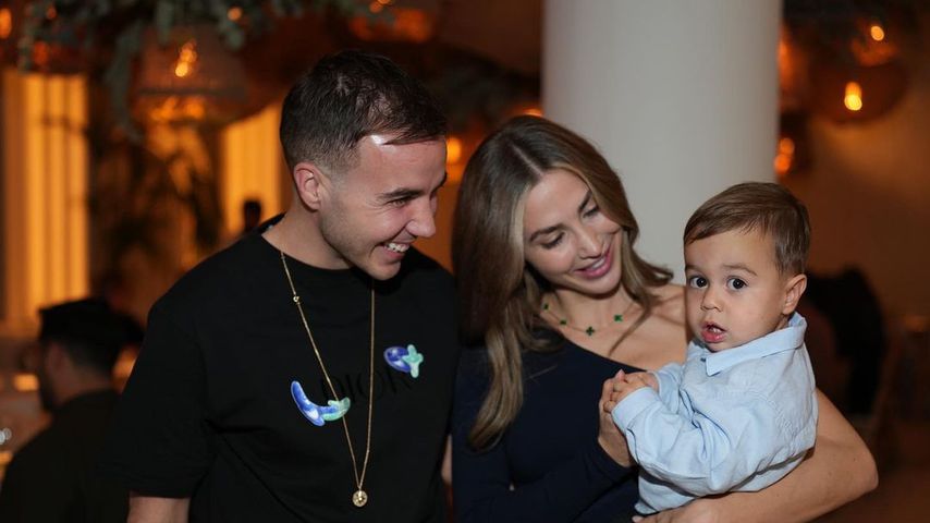 Mario Götze, Ann-Kathrin Götze und ihr Sohn