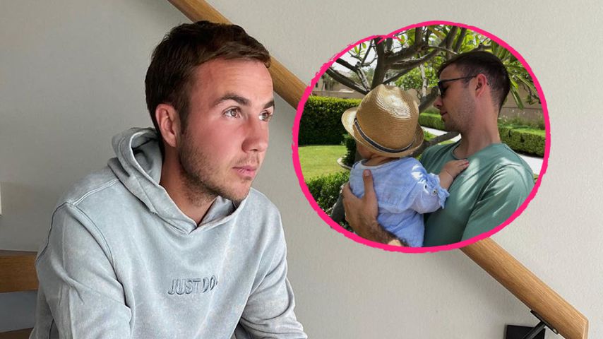 Selten: Mario Götze teilt Schnappschuss mit seinem Sohn Rome