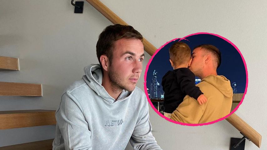 Niedlich: Mario Götze genießt Winterpause mit Söhnchen Rome