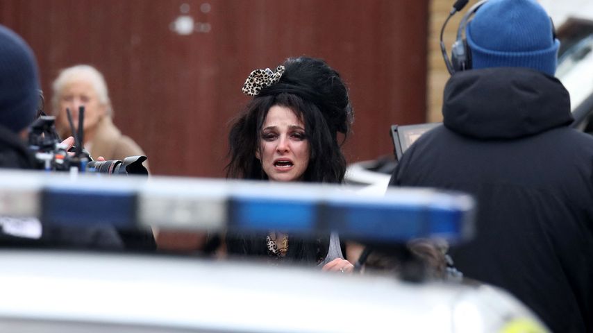 Marisa Abela am Set von Amy Winehouses Biografie "Back To Black"