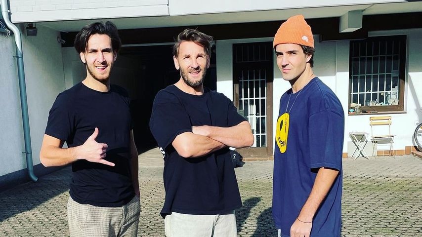 Mark Keller mit seinen beiden Söhnen Joshua und Aaron