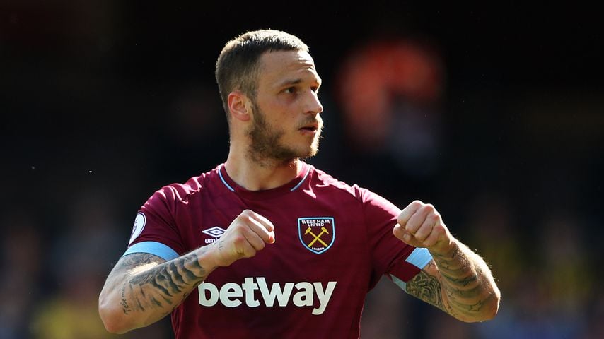 Marko Arnautovic bei dem Premier-League-Spiel Watford FC gegen West Ham United, 2019