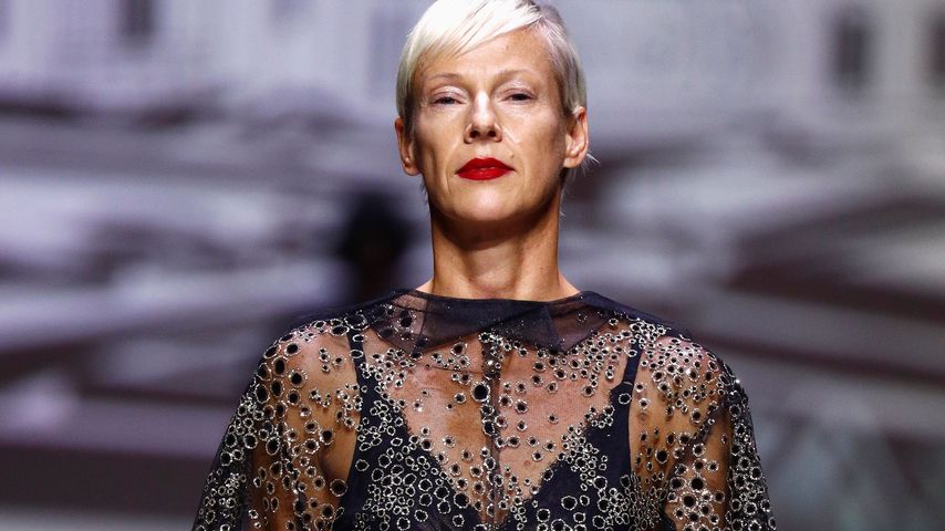 Martina Gleissenebner-Teskey auf einer Fashionshow von Kilian Kerner