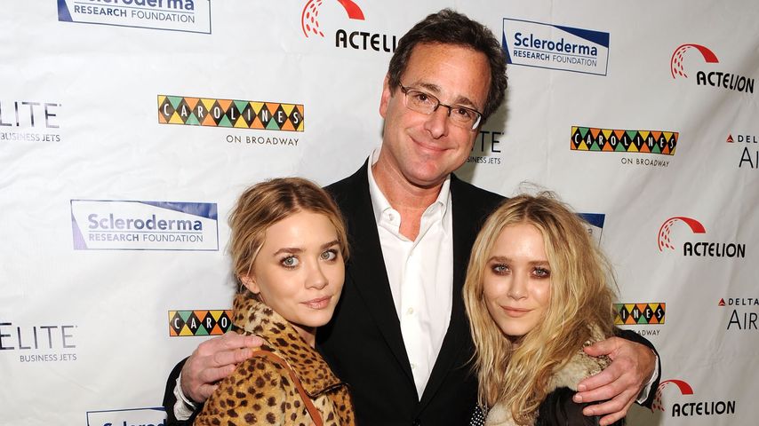 Mary-Kate Olsen, Bob Saget und Ashley Olsen im November 2009 in New York