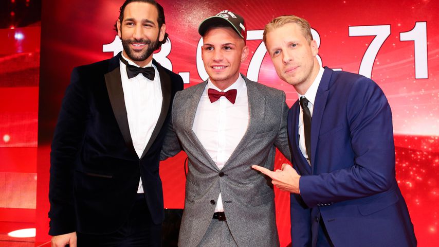 Massimo Sinato, Pietro Lombardi und Oliver Pocher