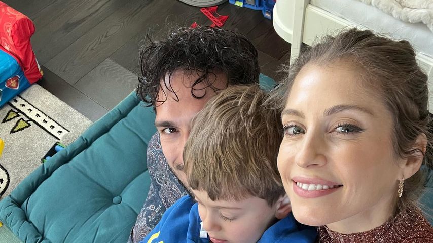 Mats, Ludwig und Cathy Hummels im April 2022