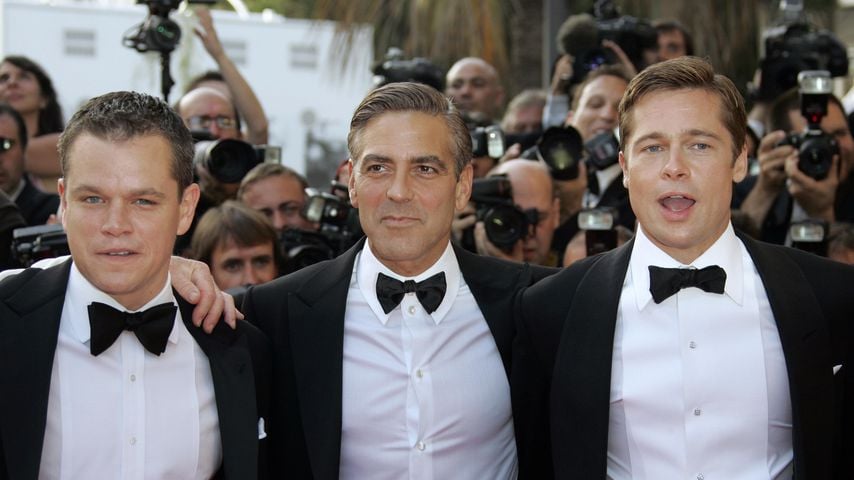 Matt Damon, George Clooney und Brad Pitt (v.l.), 2007