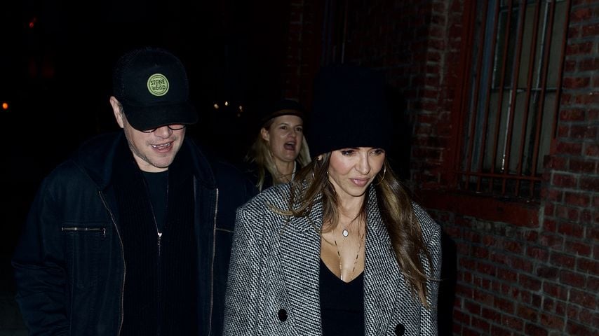 Matt Damon mit seiner Frau Luciana Barroso in Brooklyn