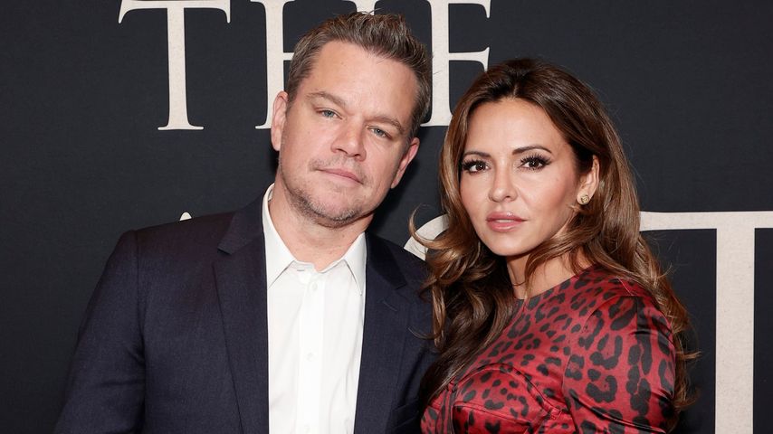 Matt Damon und Luciana Barroso, Oktober 2021