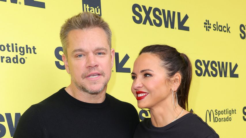 Matt Damon mit seiner Ehefrau Luciana im März 2023