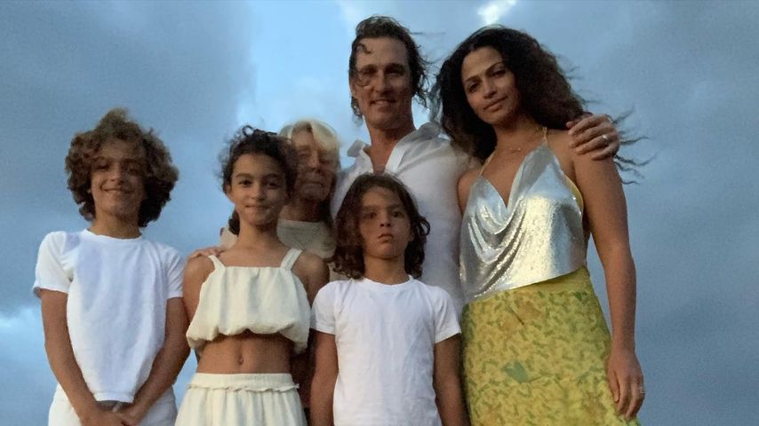 Matthew McConaughey, Schauspieler, mit seiner Familie