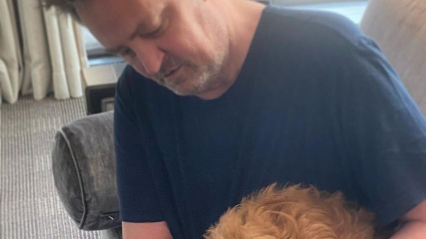 Matthew Perry mit seinem Hund