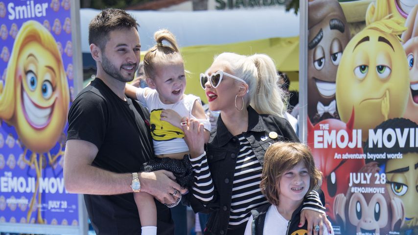 Matthew Rutler und Christina Aguilera mit ihren Kindern Summer Rain Rutler und Max Bratman