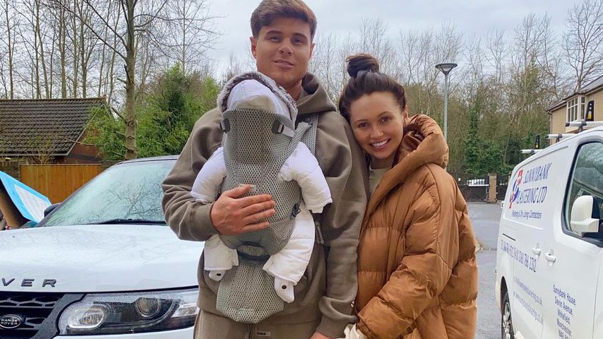Matthew Sarsfield und Charlotte Dawson mit ihrem Sohn Noah