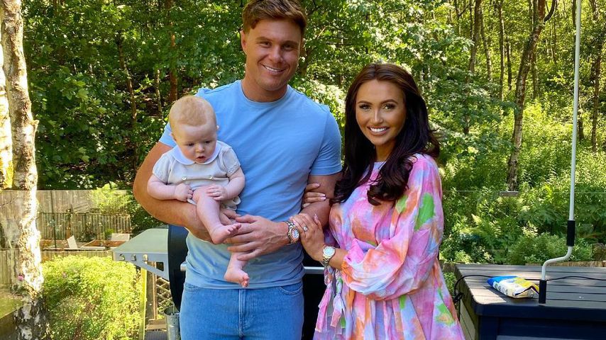 Matthew Sarsfield und Charlotte Dawson mit ihrem Sohn Noah