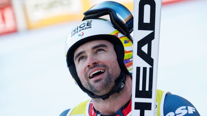 Matthieu Bailet beim Super-G des Weltcups in Val Gardena, 2025