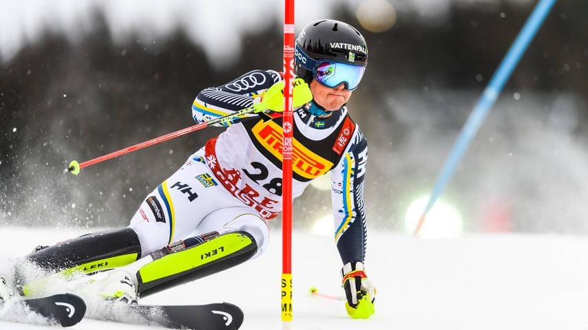 Mattias Hargin im Slalom bei der Alpinen Ski-WM 2019 in Åre