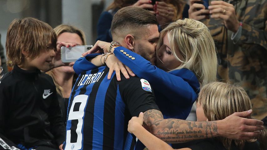 Mauro Icardi und seine Frau Wanda im Oktober 2018 in Mailand