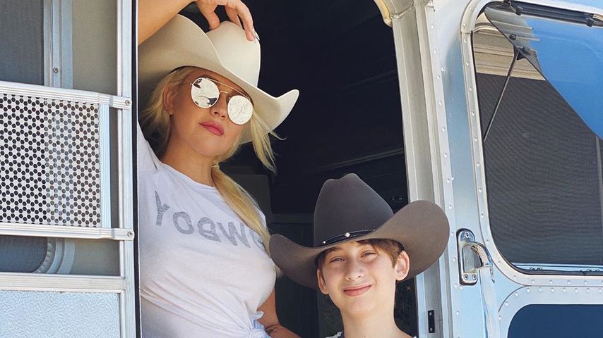 Max Bratman und Christina Aguilera im Juli 2020