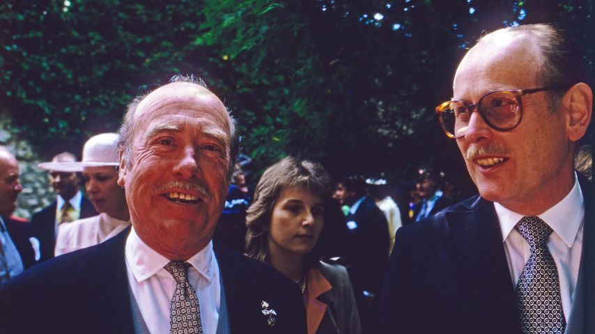 Maximilian Andreas Markgraf von Baden (r.) mit Joachim Egon Fürst zu Fürstenberg