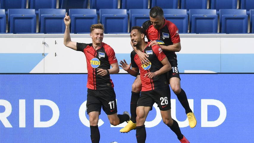 Maximilian Mittelstaedt, Cunha Matheus und Vedad Ibisevic, Mai 2020