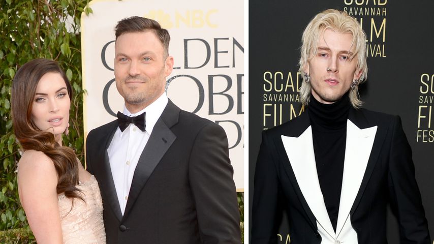 Collage: Megan Fox, Brian Austin Green und Machine Gun Kelly
