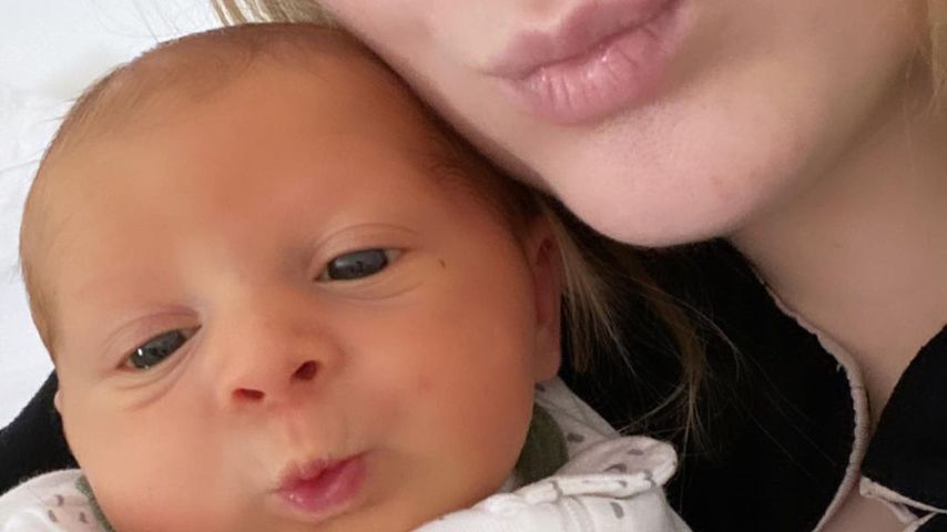 Meghan Trainor und ihr Sohn Riley im Februar 2021