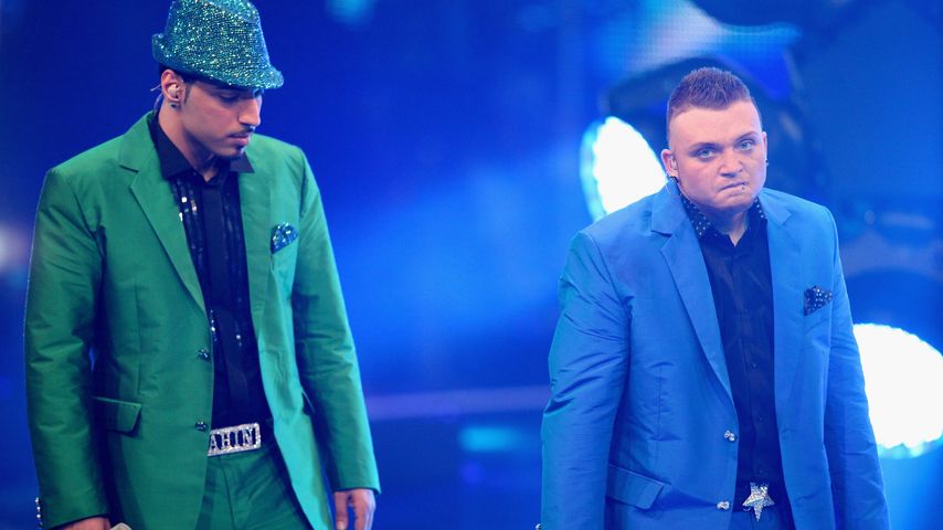 Mehrzad Marashi und Menowin Fröhlich im DSDS-Finale im April 2010