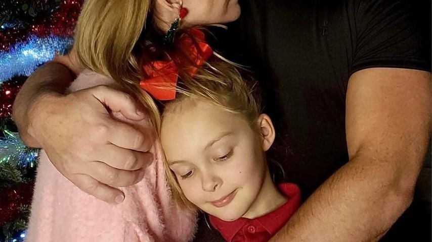 Mel Schilling mit ihrem Mann Gareth und ihrer Tochter Maddie