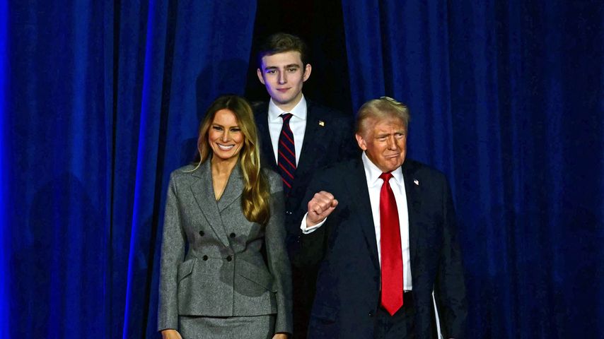 Melania, Barron und Donald Trump, November 2024