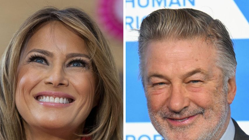 Collage: Melania Trump und Alec Baldwin