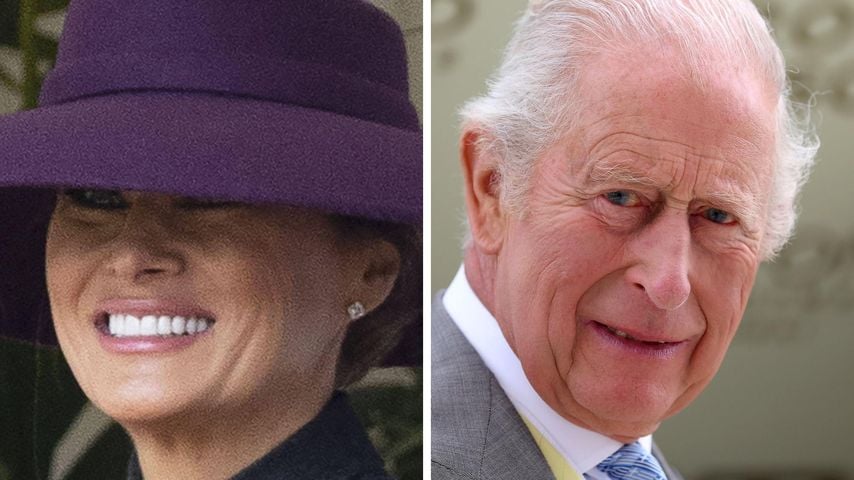 Selten: Melania Trump lächelt beim Treffen mit König Charles