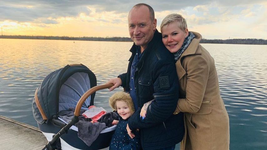 Melanie Müller mit ihrem Mann Mike und ihren Kindern Mia Rose und Matty