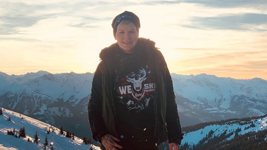Melanie Müller im Schnee